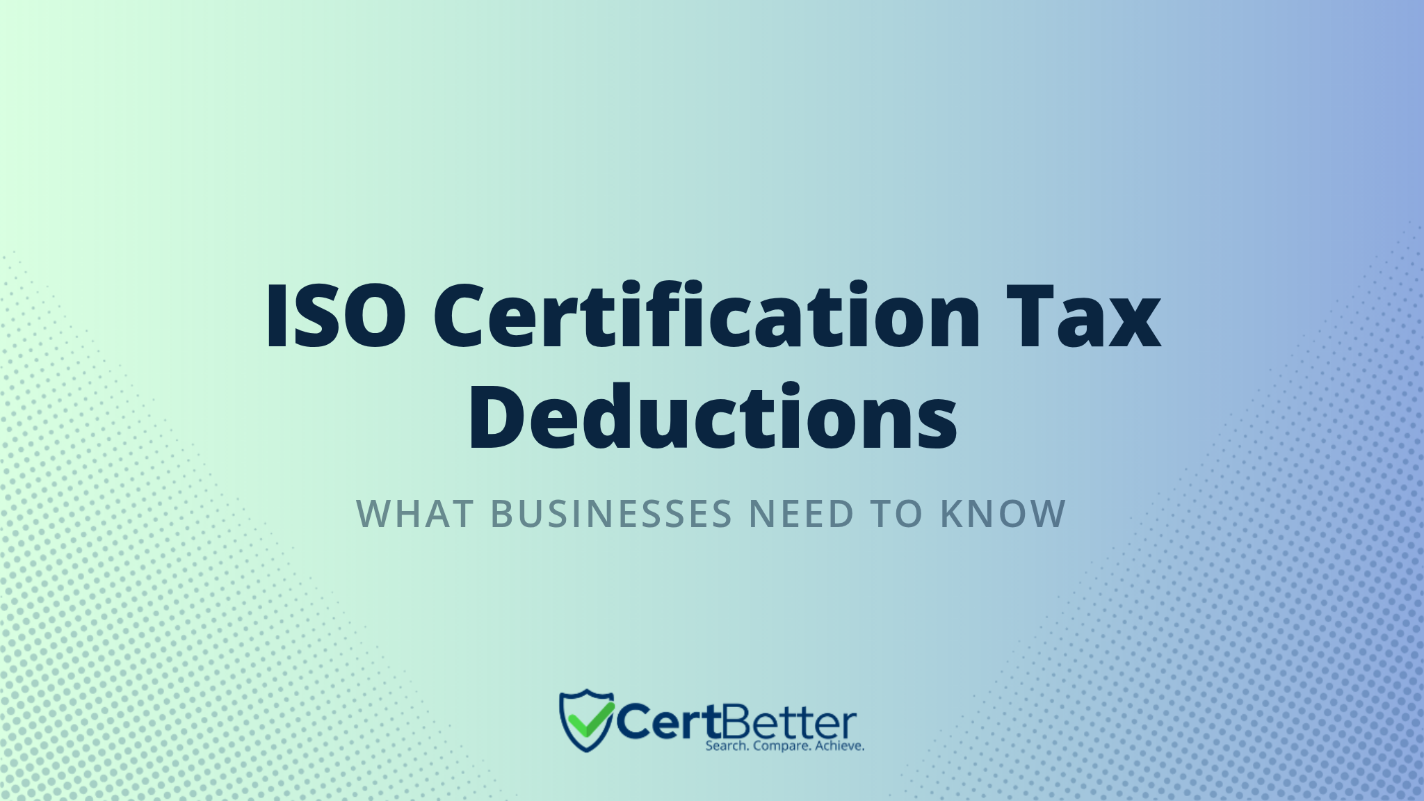 Can You Claim ISO Certification Costs as a Tax Deduction?