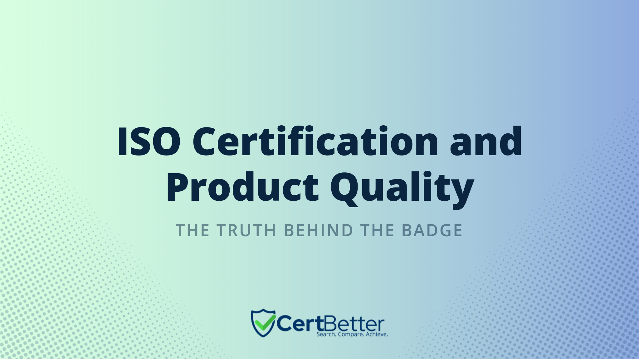 Does ISO Certification Guarantee Product Quality?