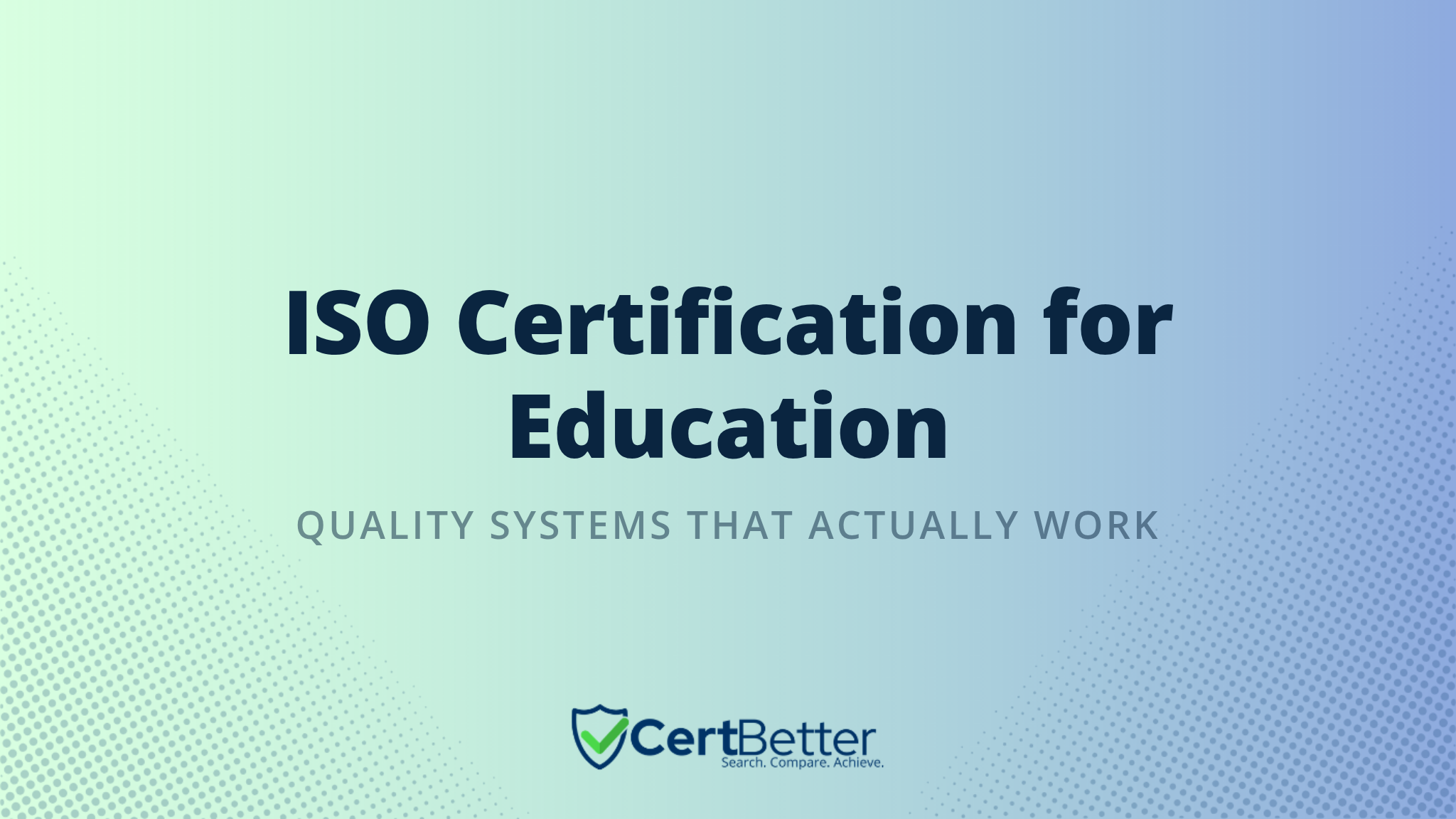 Does ISO Certification Help in the Education Sector?