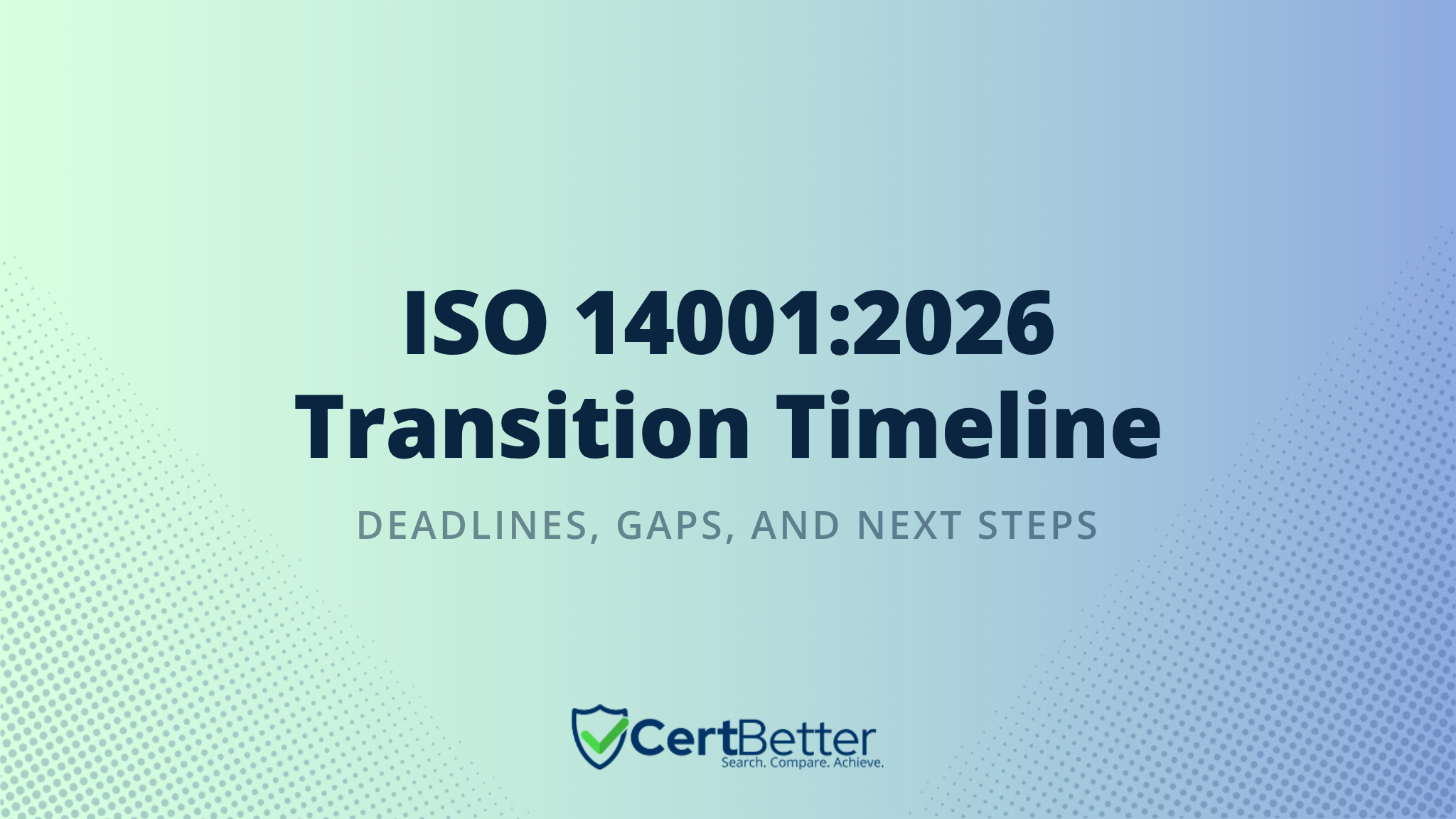 How Long Do You Have to Transition to ISO 14001:2026?