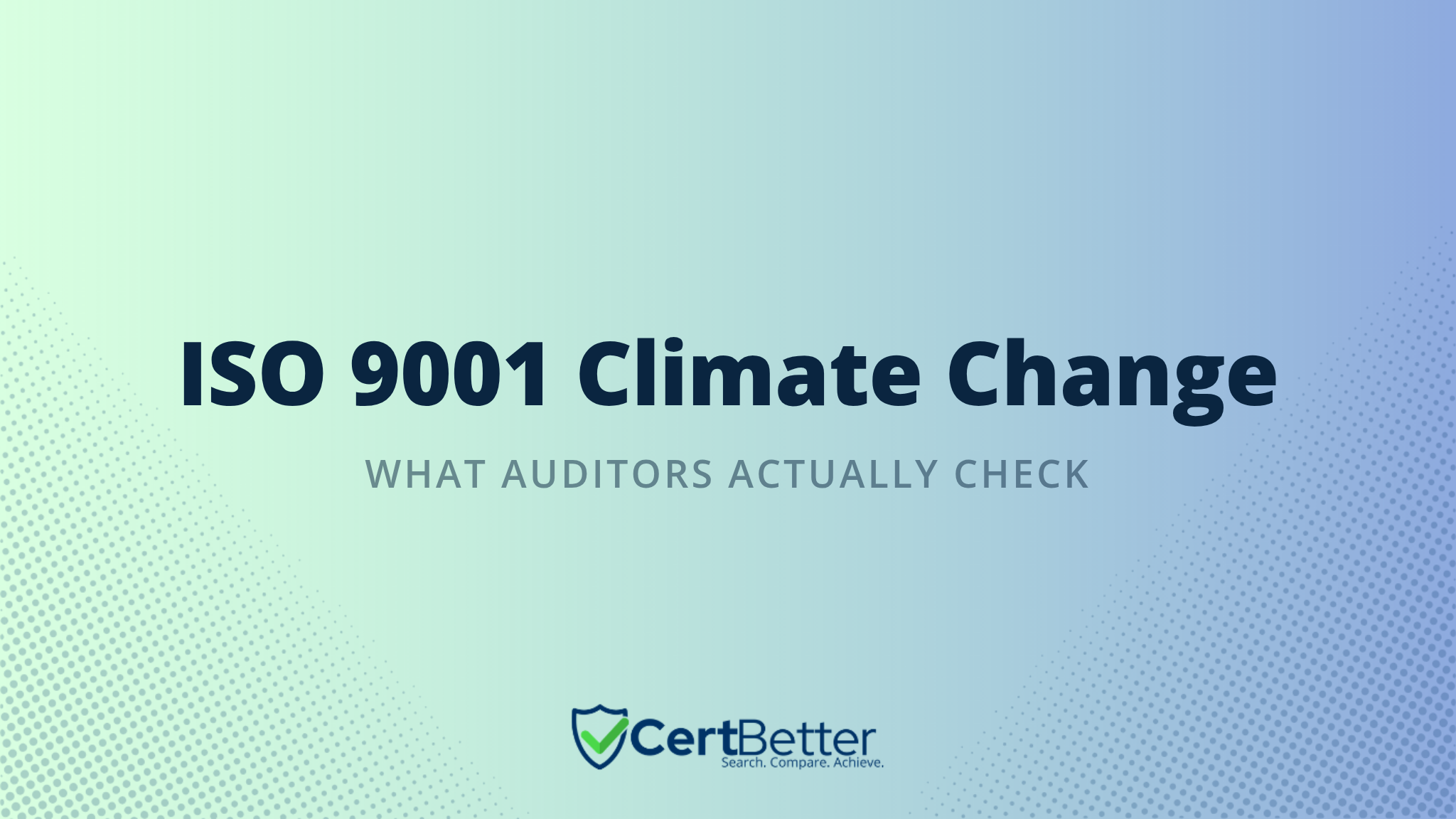 How to Address Climate Change Requirements in ISO 9001