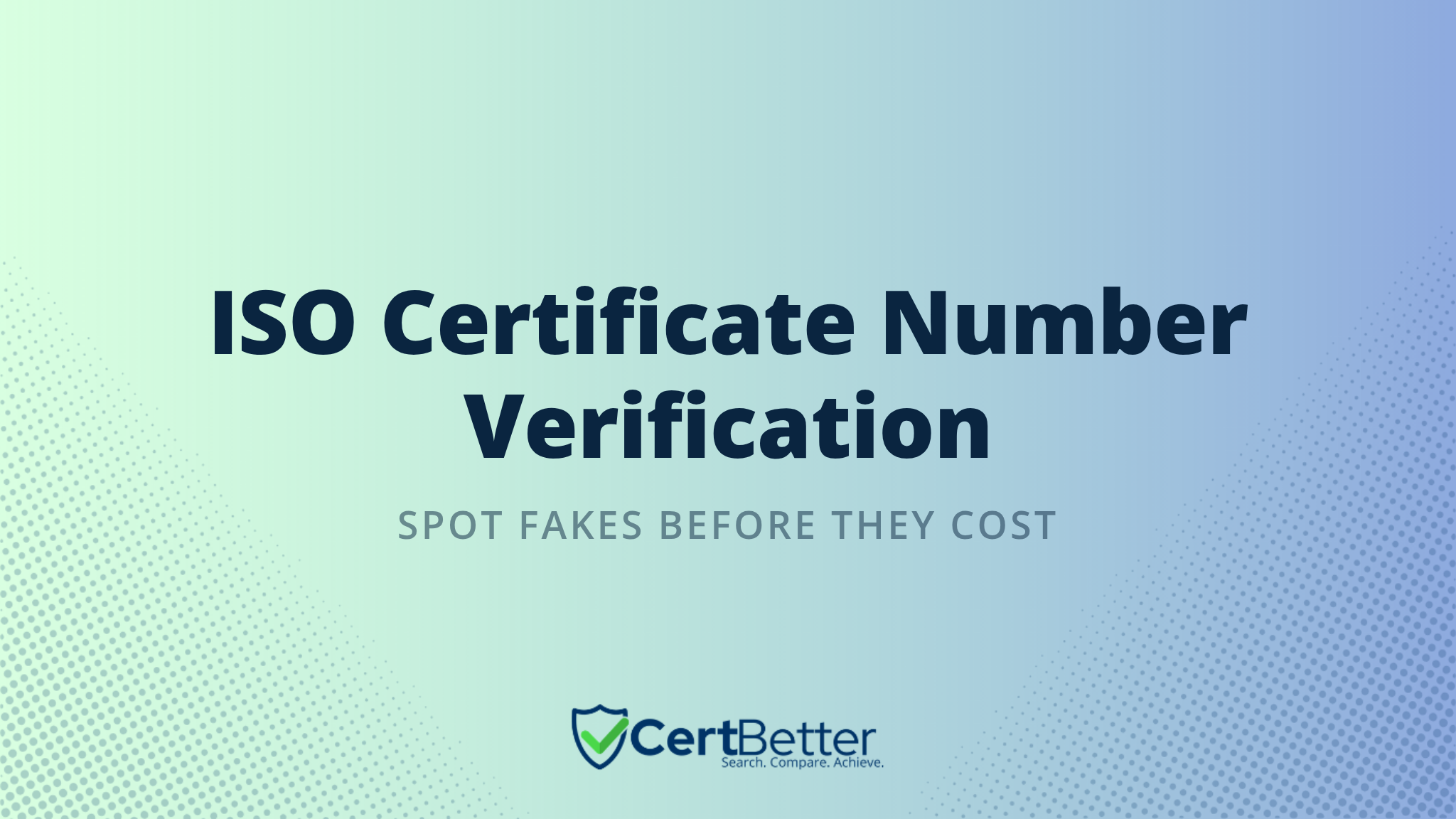 How to Check If an ISO Certificate Number Is Valid