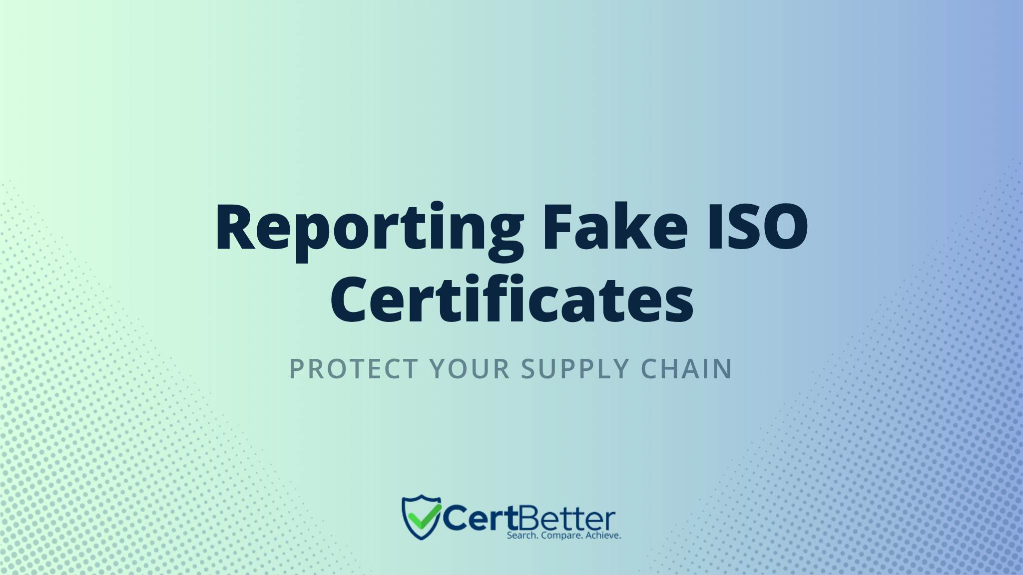 How to Report a Fraudulent ISO Certificate
