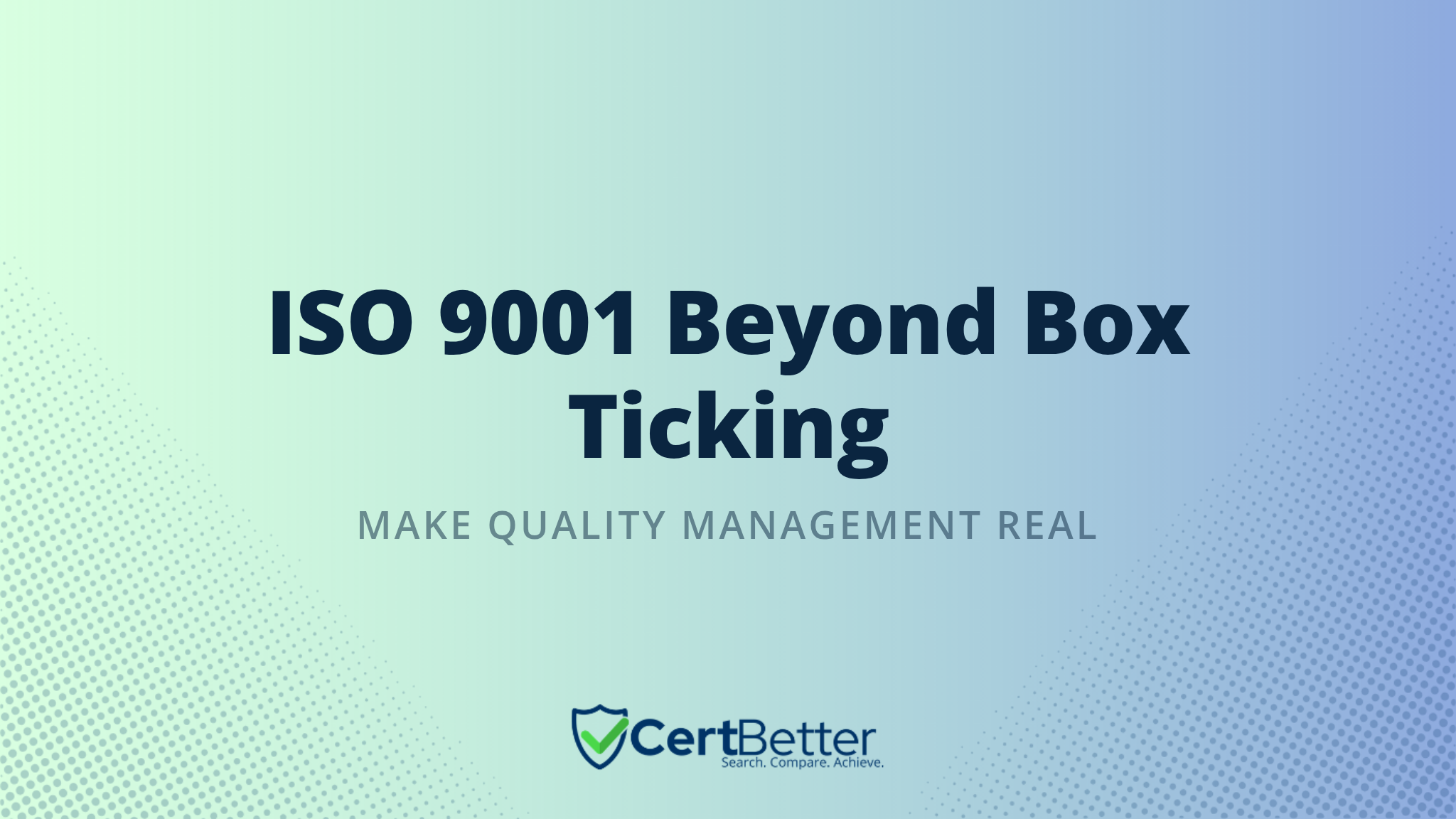 How to Stop ISO 9001 From Becoming a Box Ticking Exercise