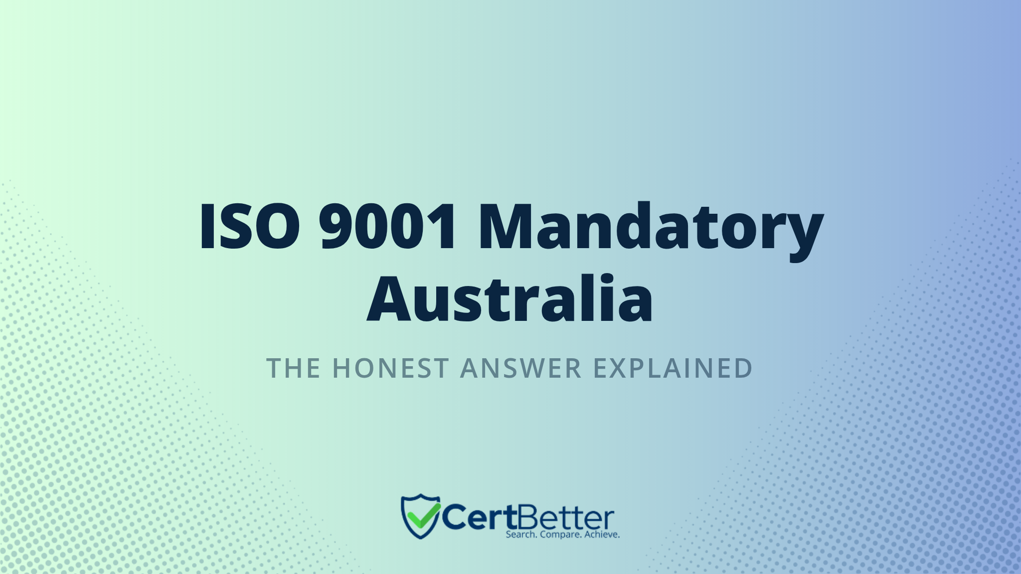 Is ISO 9001 Certification Mandatory in Australia?