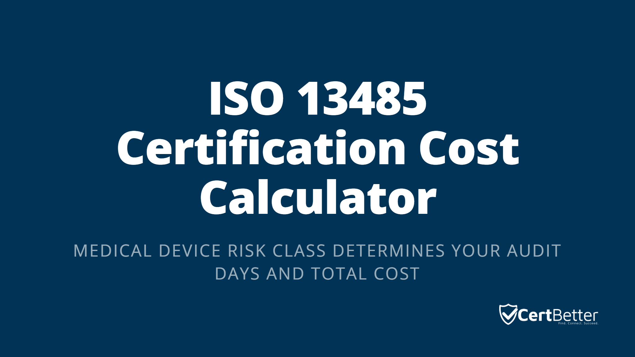 ISO 13485 Certification Cost Calculator: Why Device Risk Class Changes Everything