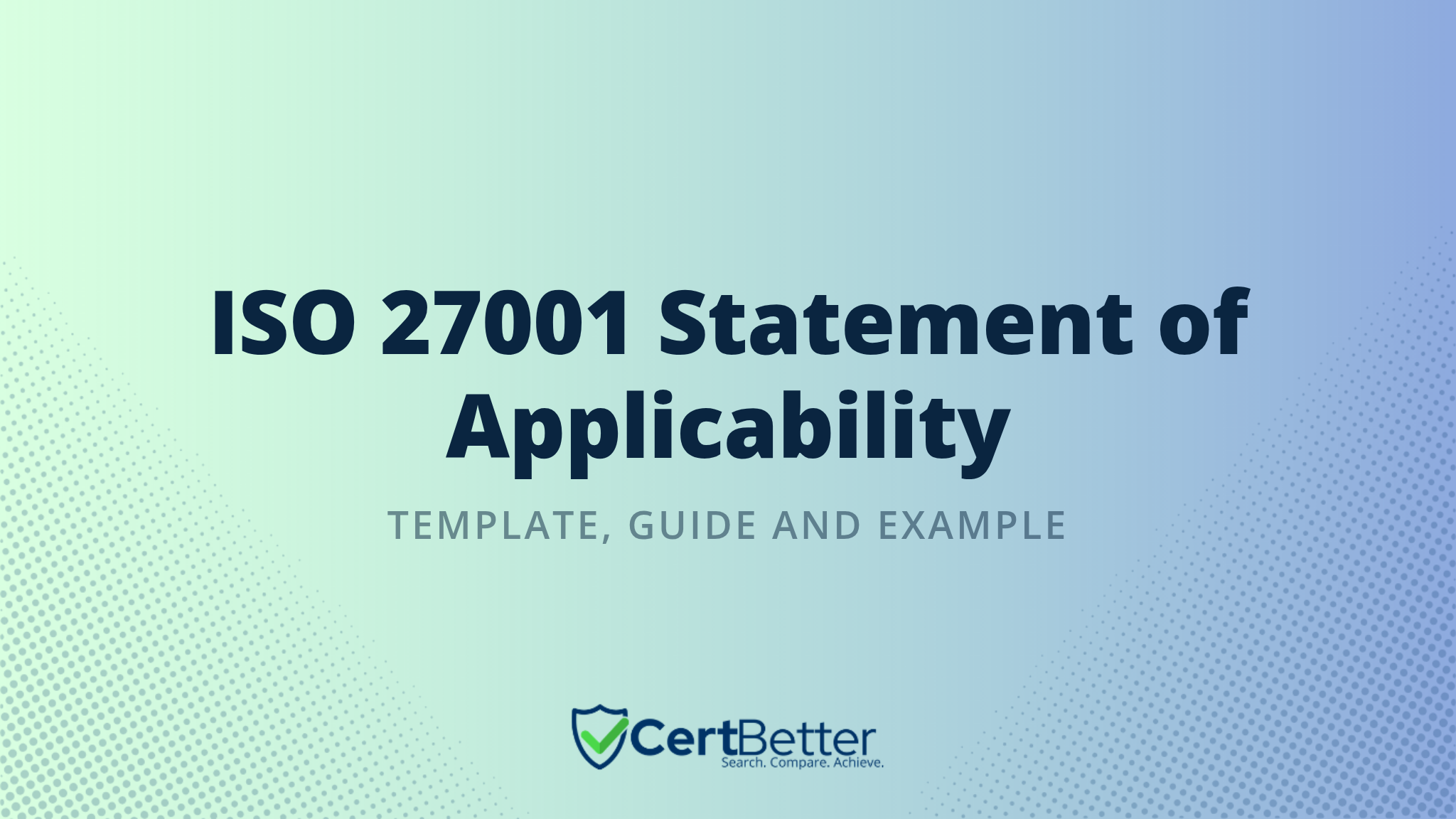 ISO 27001 Statement of Applicability Template With Example