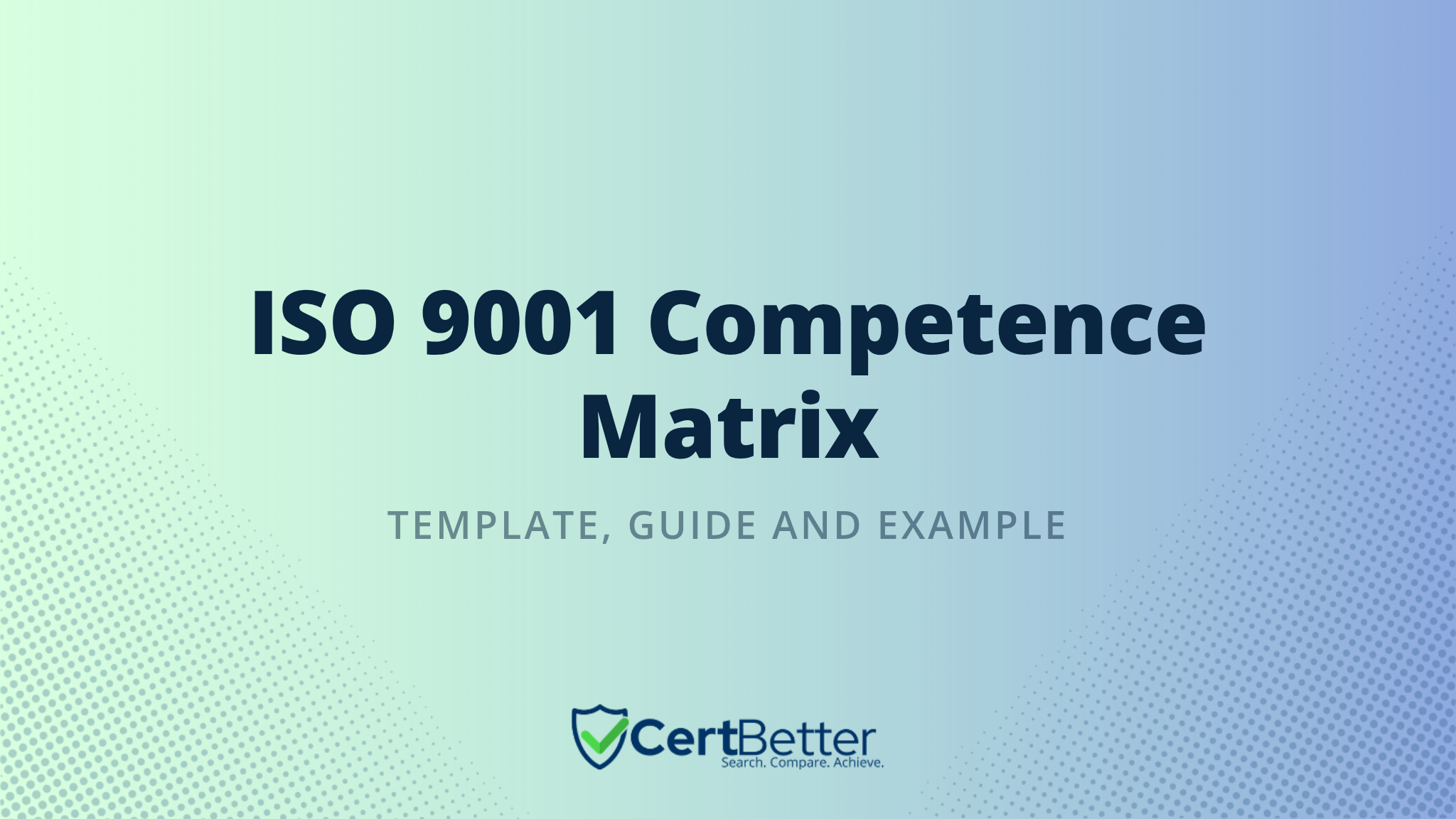 ISO 9001 Competence Matrix Template With Example