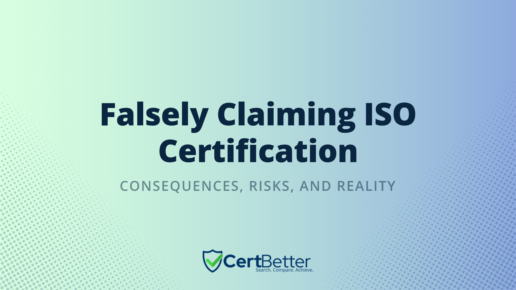 What Happens If You Falsely Claim ISO Certification?