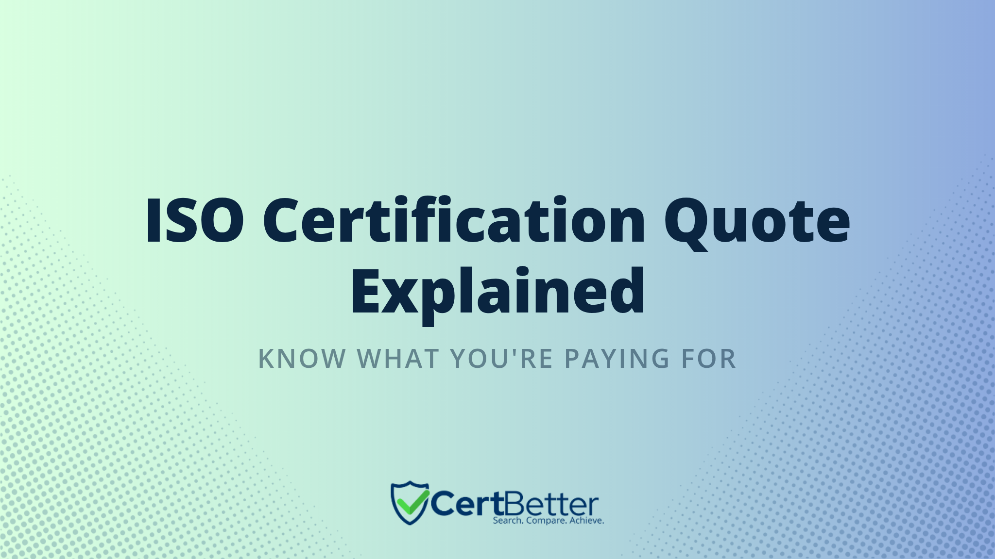 What Is Included in an ISO Certification Quote and What Is Not?