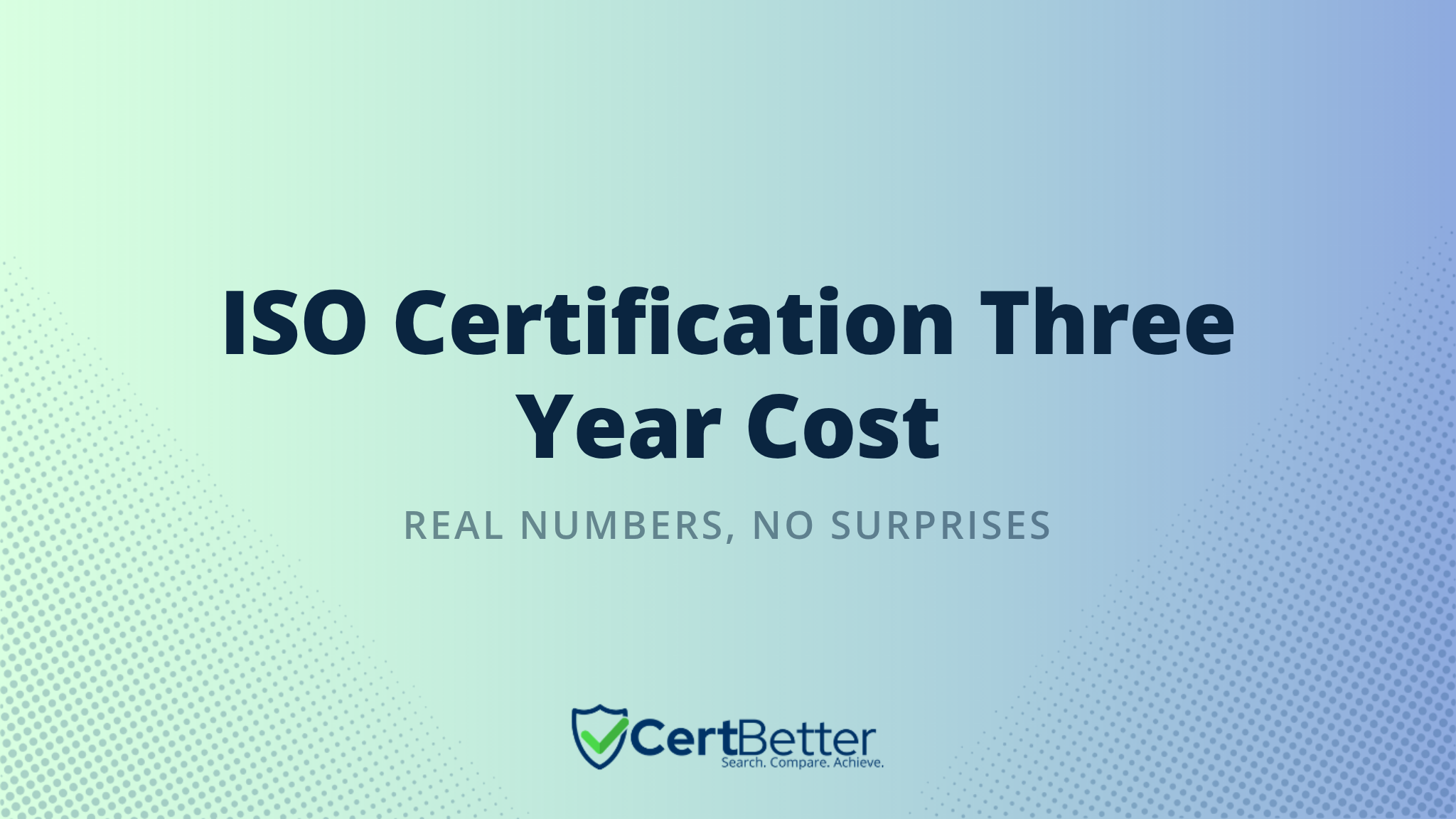 What Is the Total Three Year Cost of Maintaining ISO Certification?