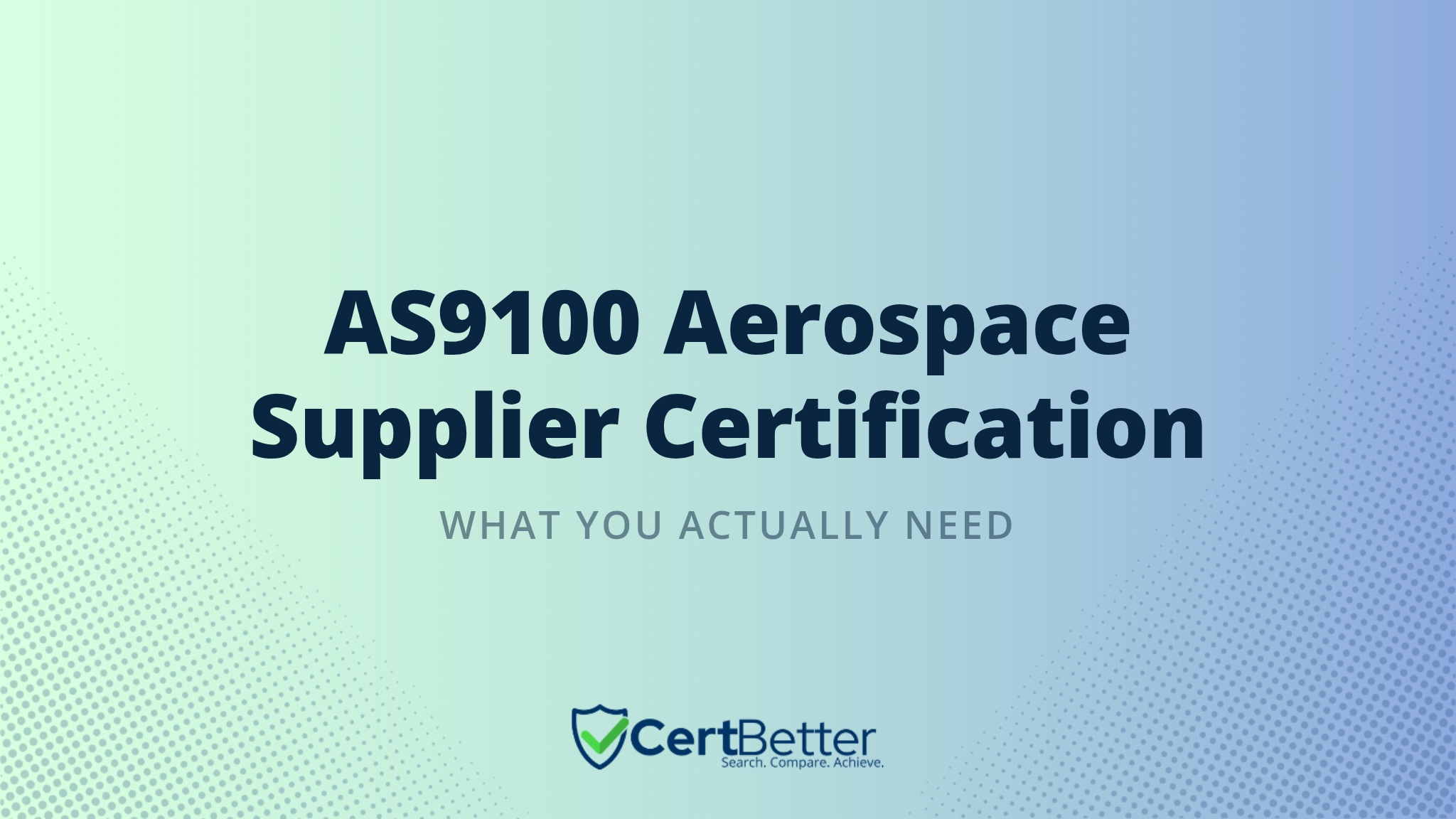 What ISO Certification Is Required for AS9100 Aerospace Suppliers?