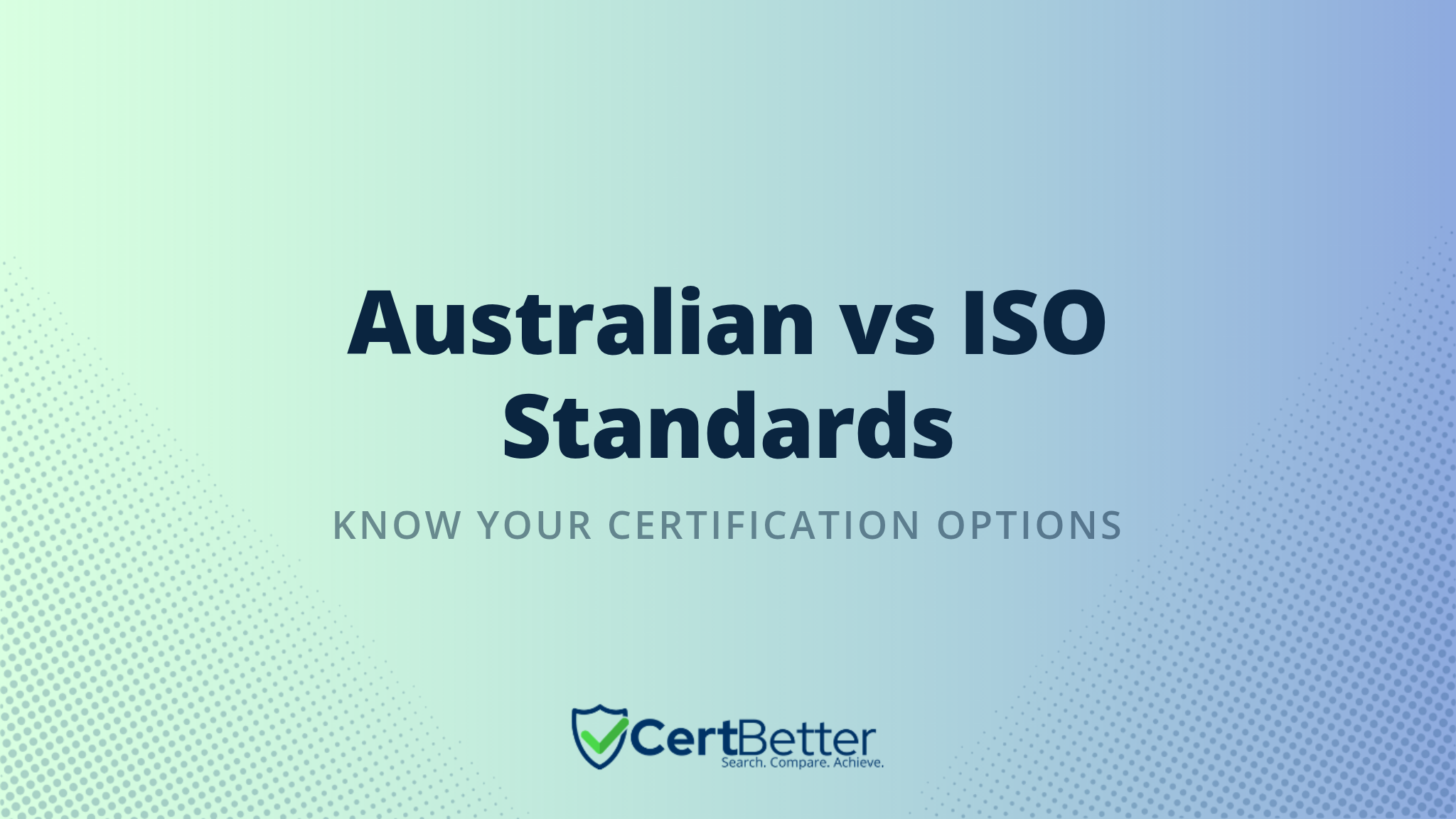Can You Be Certified to an Australian Standard Instead of an ISO Standard?