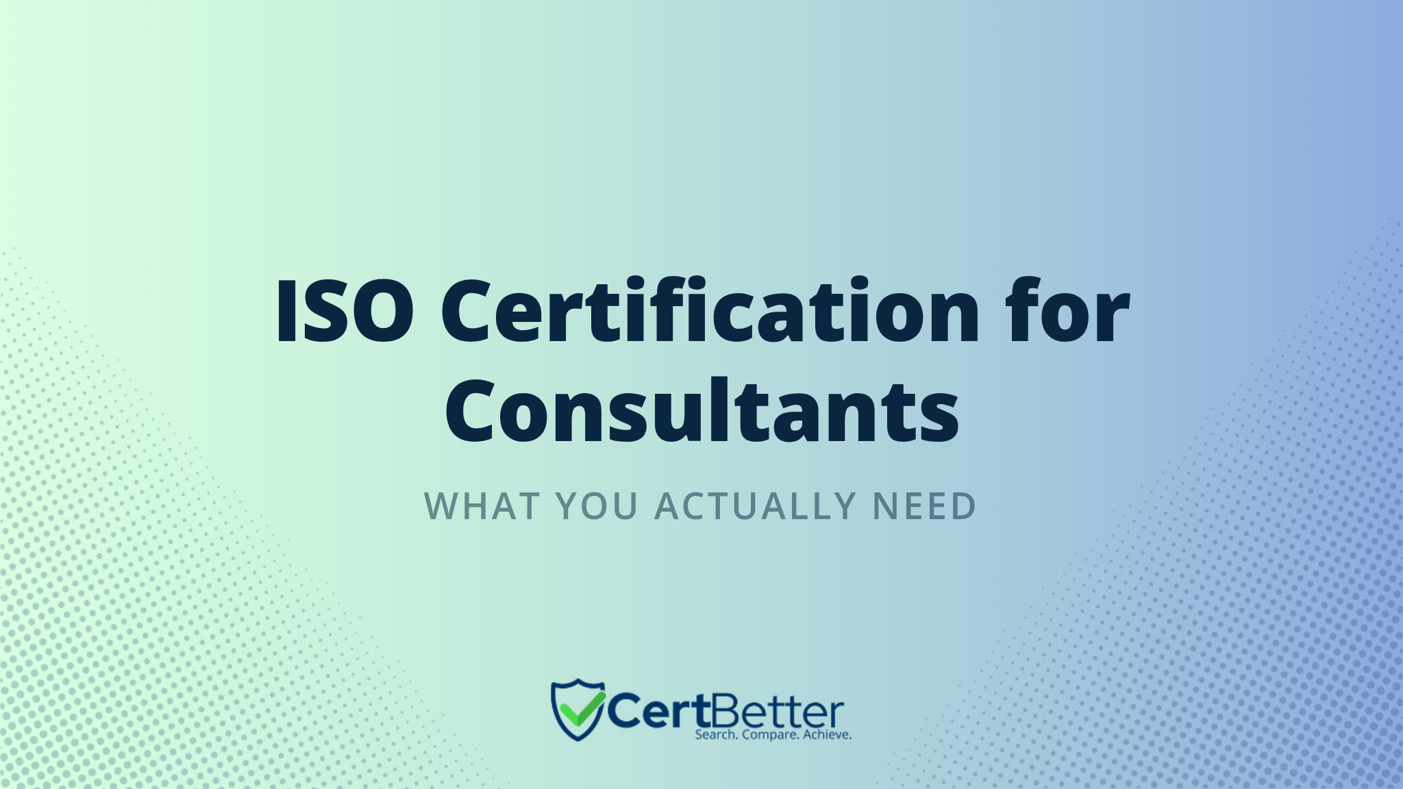 Do Consulting Firms Need ISO Certification?