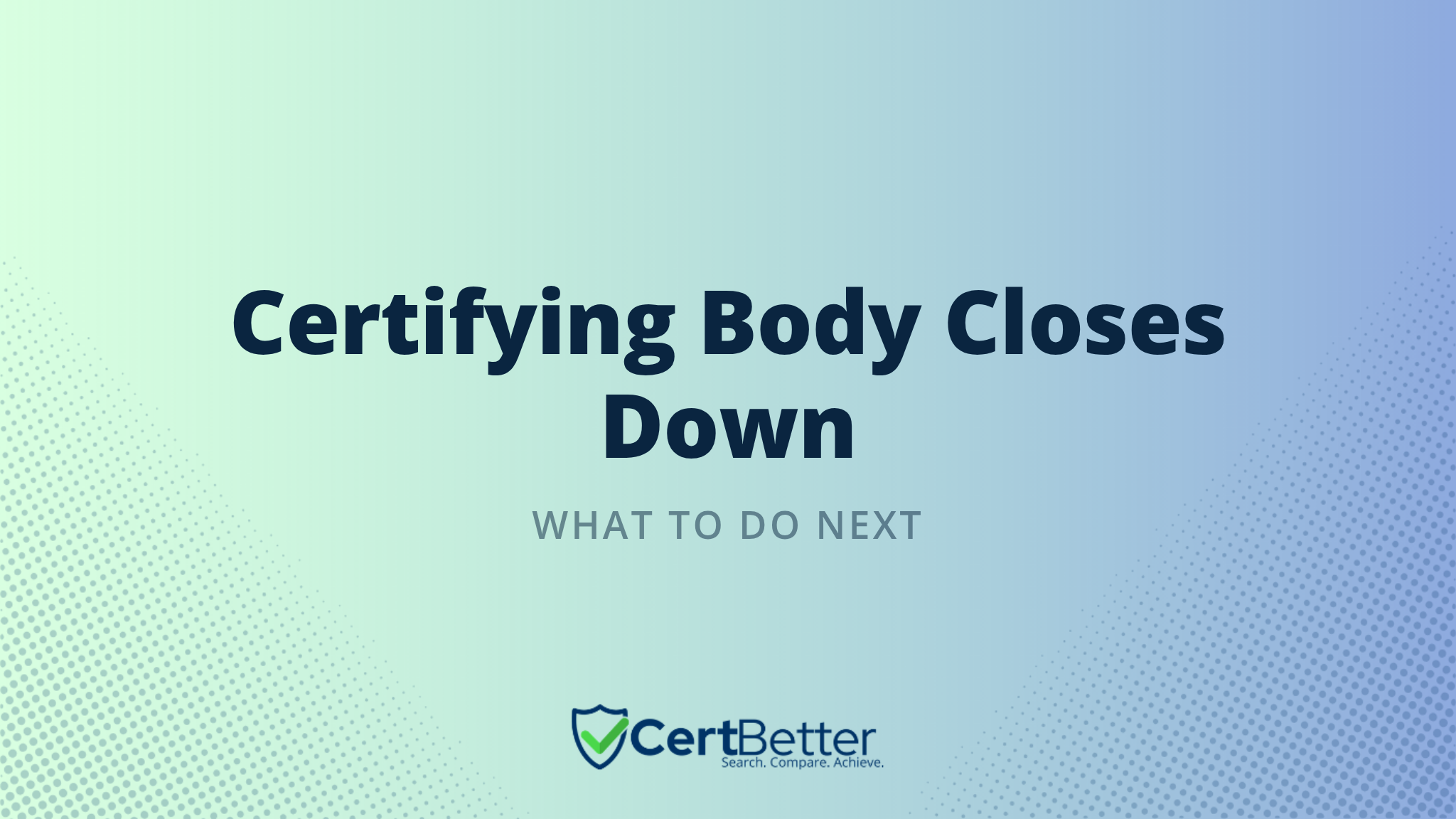 How to Handle ISO Certification When Your Certifying Body Closes Down