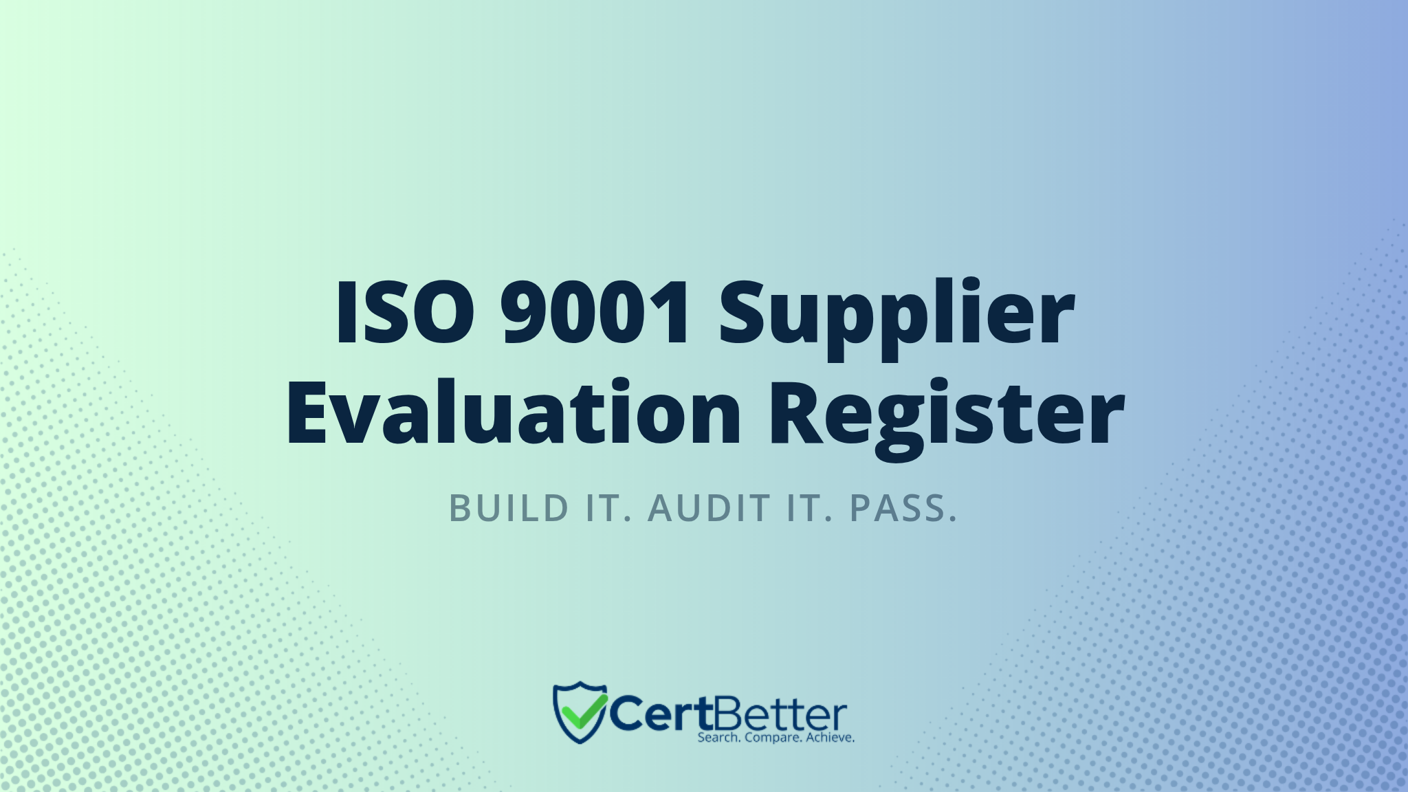 How to Write an ISO 9001 Supplier Evaluation Register That Passes Audit