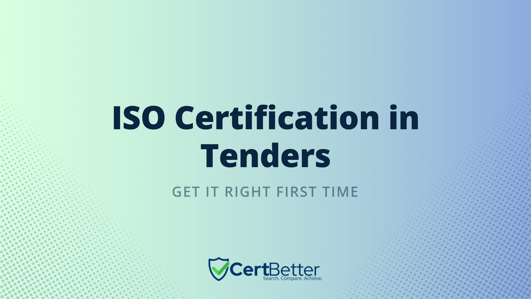 What Is the Correct Way to Reference ISO Certification in a Tender Response?