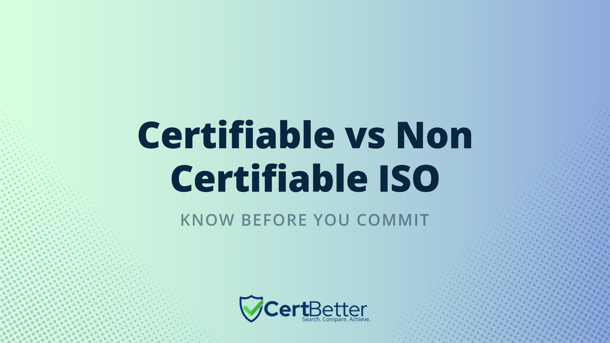 What Is the Difference Between Certifiable and Non Certifiable ISO Standards?
