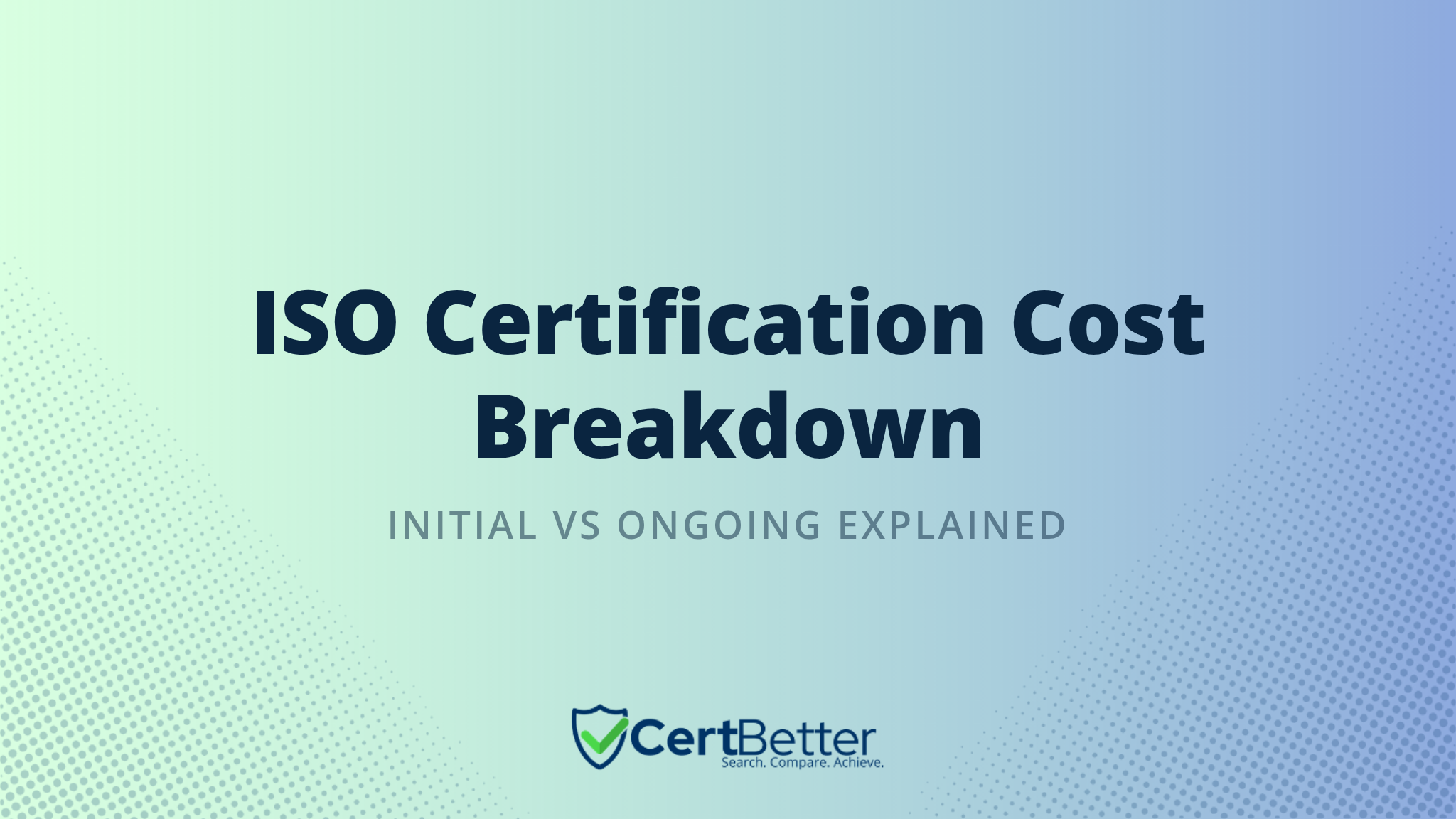 What Is the Difference Between Initial Certification Cost and Ongoing Cost?