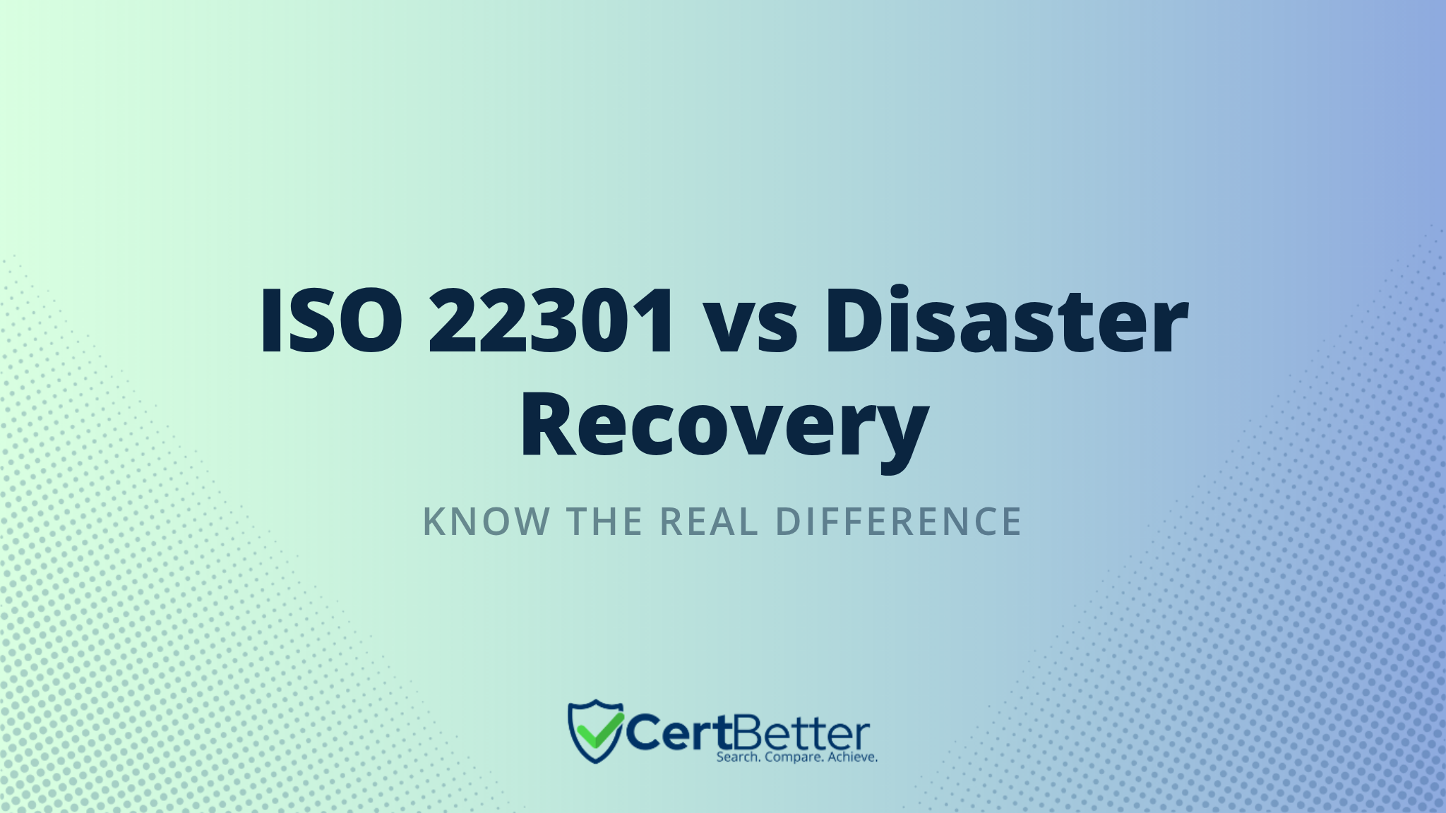 What Is the Difference Between ISO 22301 and a Disaster Recovery Plan?