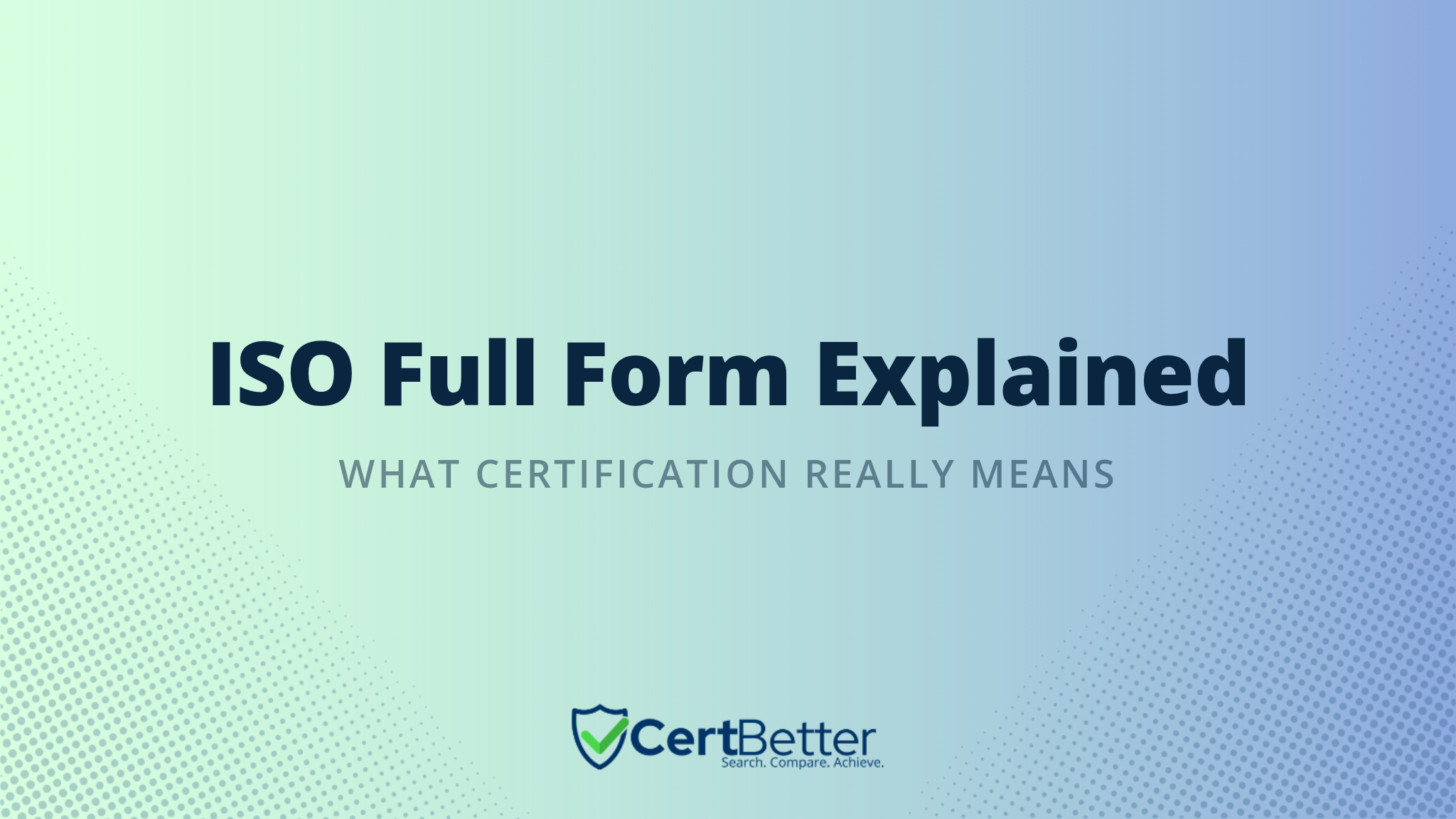 What Is the Full Form of ISO and What Does Certification Actually Mean?