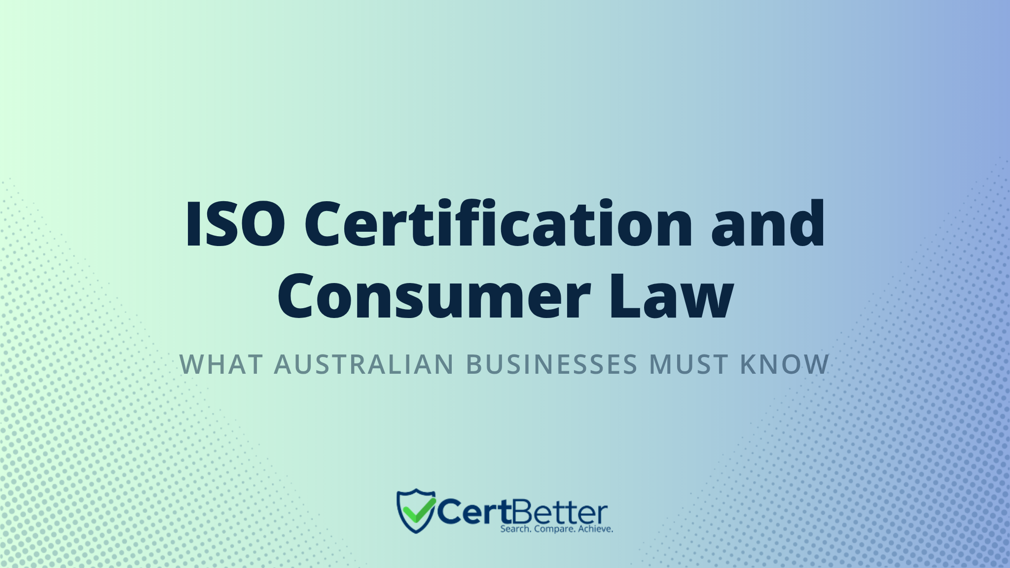 What Is the Relationship Between ISO Certification and the Australian Consumer Law?